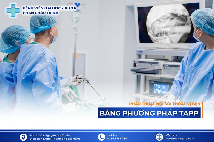 Phẫu thuật nội soi thoát vị bẹn bằng phương pháp TAPP