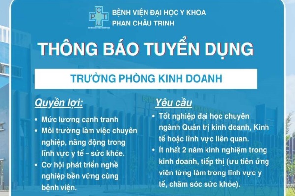 Thông báo tuyển dụng: Trưởng phòng kinh doanh